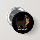 ハロウェーおもしろいニーのソーセージ犬プンダークBG 缶バッジ (正面&裏面)
