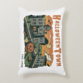 ハロウェ不気味ンタウンサンセットシーン – ヴィンテージハロー アクセントクッション (正面(垂直))