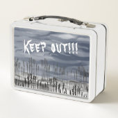 ハロウパーソナライズされたェン不気味かかし メタルランチボックス (裏面)