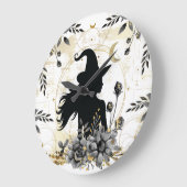 ハロウモダンィコンテンポラリーーン魔女3 ラージ壁時計 (傾斜)