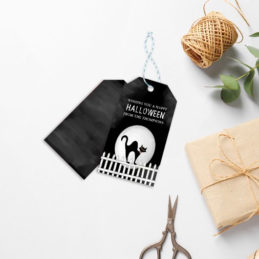 ハロウ不気味ィン怖お洒落黒ネコ ギフトタグ