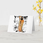 ハロウ不気味ィーン死神 カード (黄色い花)