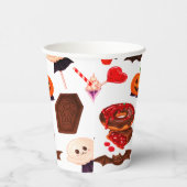 ハロウ不気味ンミニマル用ドラキュラキャンディ 紙コップ (右)