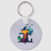 ハロウ幽霊のよく出るィンのかかしこうもりとカラス キーホルダー (正面)