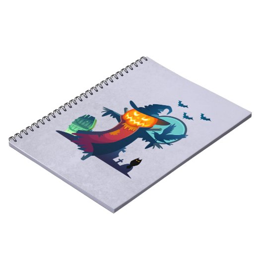 ハロウ幽霊のよく出るィンのかかしこうもりとカラス ノートブック (左側)