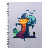 ハロウ幽霊のよく出るィンのかかしこうもりとカラス ノートブック (正面)
