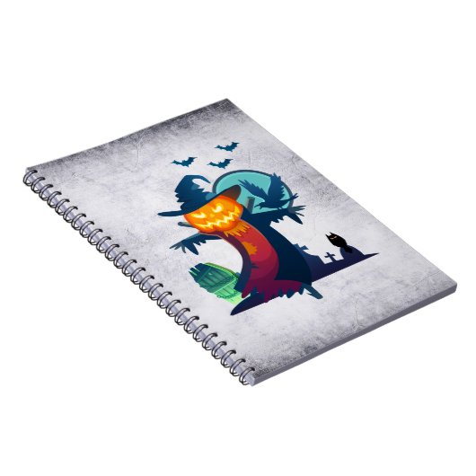 ハロウ幽霊のよく出るィンのかかしこうもりとカラス ノートブック (右側)