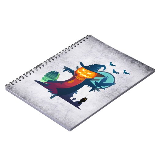 ハロウ幽霊のよく出るィンのかかしこうもりとカラス ノートブック (左側)