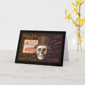 ハロエブハロウィーンスカル カード (黄色い花)