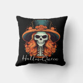 ハロクイーンスケルトン女性ハロウィーン クッション (裏面)