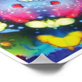 ハロゲン動色コラージュ万華鏡のように千変万化するパターンポスター ポスター (角)