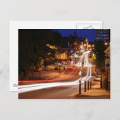 ハロゲートの町の中心部の夜のトラフィック ポストカード (正面/裏面)