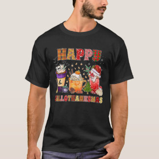 ハロサンクスマスラテハロウィーン Tシャツ