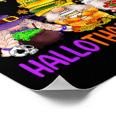 ハロサンクスマ格言ハロウィンサンクスギビングメリー ポスター (角)