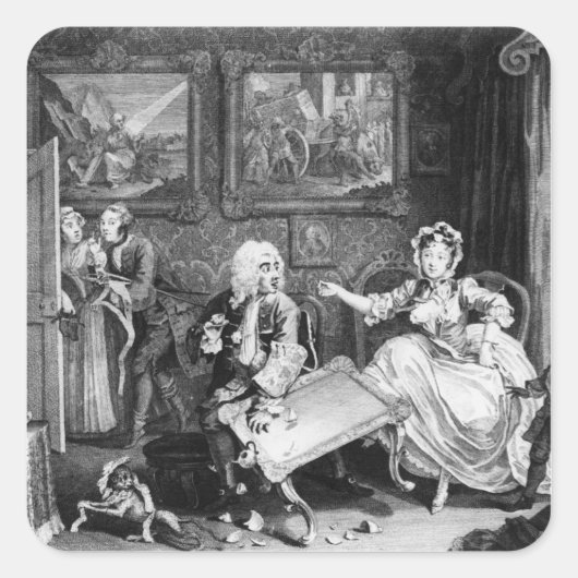 ハロットの進歩、プレートII、争い スクエアシール (正面)