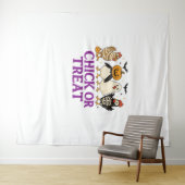 ハロブハロウィーン不気味かわいい&ウィッチキャットT-Shir タペストリー (インサイチュ(横))