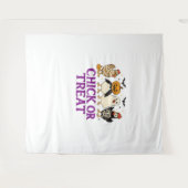 ハロブハロウィーン不気味かわいい&ウィッチキャットT-Shir タペストリー (正面(横))