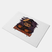 ハロブハロウィーン不気味かわいい&ウィッチキャットT-Shir ドアマット (アングル)