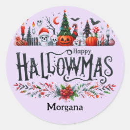ハロマスステッカーハロウィーンクリスマスマッシュアップ ラウンドシール
