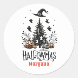 ハロマスステッカーハロウィーンクリスマスマッシュアップ ラウンドシール