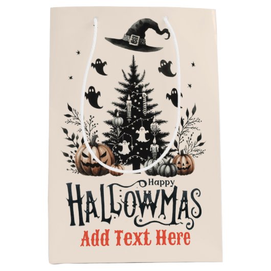 ハロマスハロウィーンクリスマスマッシュアップ ミディアムペーパーバッグ (正面)