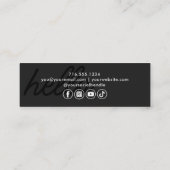 ハロミニマルーブラック金ゴールドシンプルモダン スキニー名刺 (裏面)