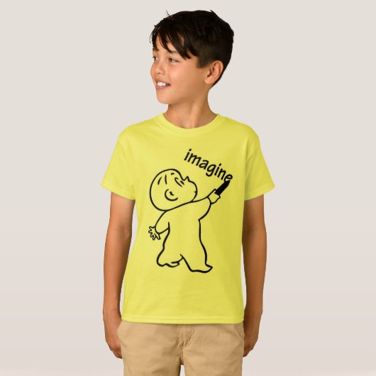 ハロルドと紫のクレヨン「想像」 Tシャツ (正面フル)