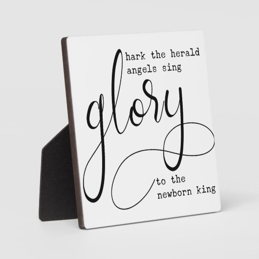 ハロルドの天使たちが栄光のクリスマスサインを歌う フォトプラーク (正面)