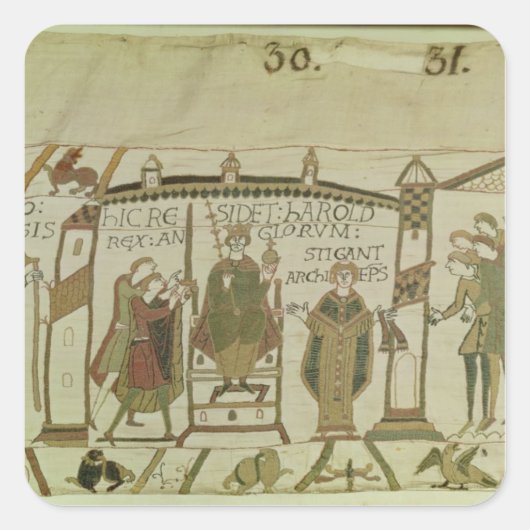 ハロルドは王冠と王冠を与えられる スクエアシール (正面)