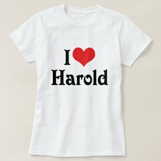 ハロルド大好き Tシャツ (デザイン正面)