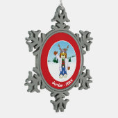 ハロルドJ.の"Goober"のHausenfeffer Jr. スノーフレークピューターオーナメント (左)