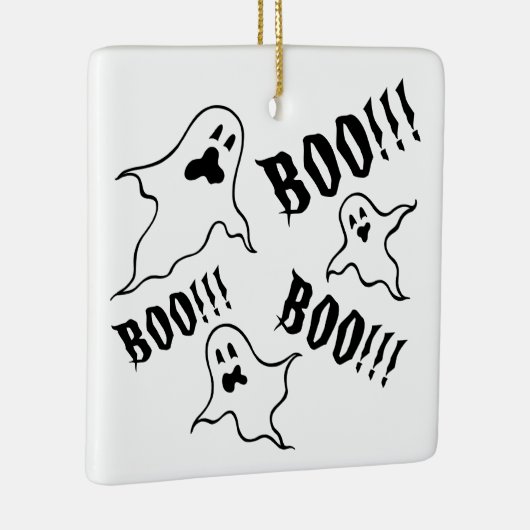 ハロワパーソナライズされたン不気味幽霊たち セラミックオーナメント (右)