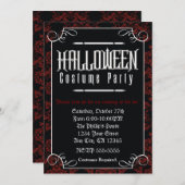 ハロワフォーマルーエレガントンの衣装パーティの招待状 招待状 (正面/裏面)