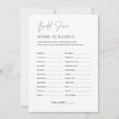 ハロワースクランブルブライダルシャワーゲームカード 招待状 (正面)