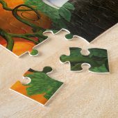 ハロワ縁どンの衣装を着たコリー犬 ジグソーパズル (側面)