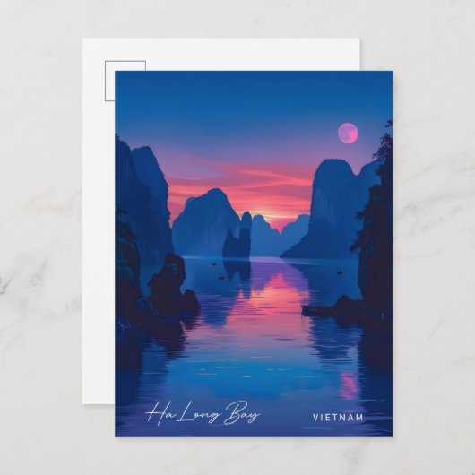 ハロングベイベトナムヴィンテージトラベル ポストカード (正面/裏面)