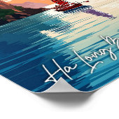 ハロングベイベトナムヴィンテージ旅行イラストレーション ポスター (角)