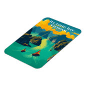 ハロングベイベトナム風光明媚な旅行 マグネット (左側)