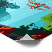 ハロンベイベトナムトラベルアートヴィンテージ ポスター (角)