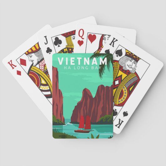 ハロンベイベトナムトラベルヴィンテージアート トランプ (裏面)