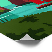 ハロンベイベトナムトラベルヴィンテージアート ポスター (角)