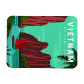 ハロンベイベトナムトラベルヴィンテージアート マグネット (横)