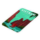 ハロンベイベトナムトラベルヴィンテージアート マグネット (左側)