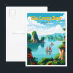 ハロンベイベトナムトラベルヴィンテージイラストレーション ポストカード<br><div class="desc">ハロンベイベトナムトラベルアートヴィンテージイラストレーション</div>