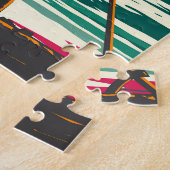 ハロンベイベトナムボートベンダー旅行アートヴィンテージ ジグソーパズル (側面)