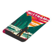 ハロンベイベトナムボートベンダー旅行アートヴィンテージ マグネット (左側)