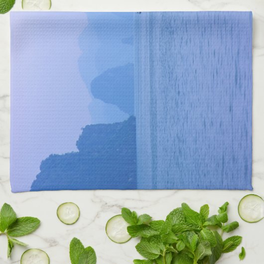 ハロン湾の小さな魚釣りボート – ベトナム,アジア キッチンタオル (折り畳み)