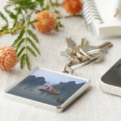 ハロン湾の帆船 – ベトナム,アジア キーホルダー (側面)