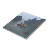 ハロン湾の帆船 – ベトナム，アジア タイル (側面)