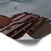 ハロン湾の帆船 – ベトナム,アジア ポスター (角)